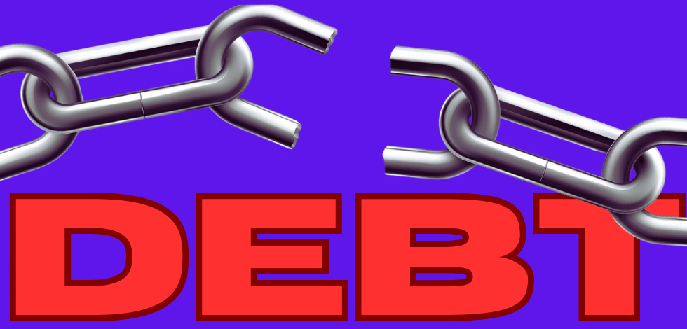 image of a broken chain representing debt
